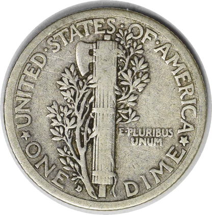 1916 D 10C Mercury Dime