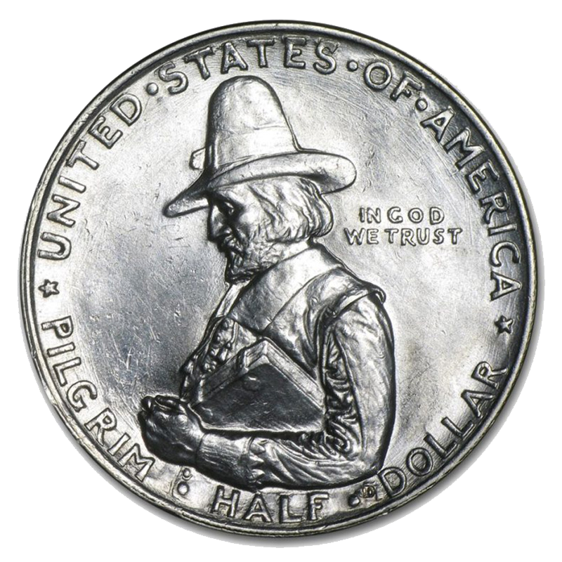 1920-P 50 Cents Silver Pilgrim Tercentenary Commemorative BU