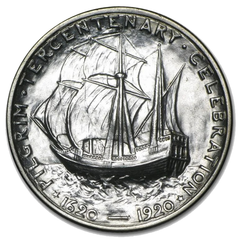 1920-P 50 Cents Silver Pilgrim Tercentenary Commemorative BU
