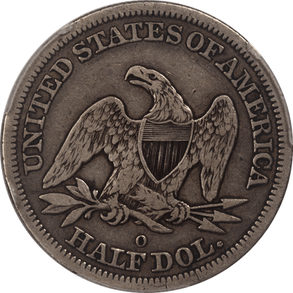 1845-O Liberty Seated Half Dollar 50c